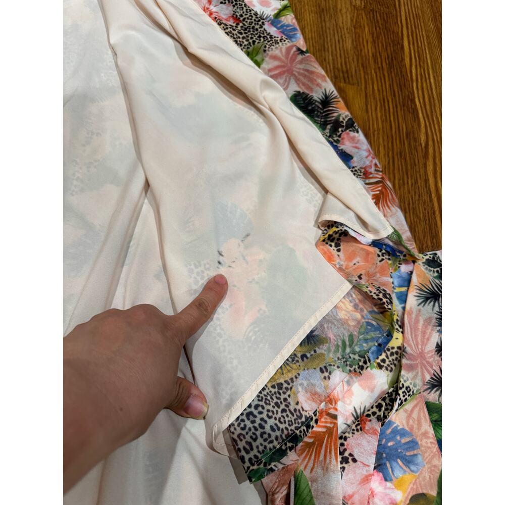 Hutch Leah Wrap Maxi Dress Sunset Floral Safari Print Boho Size M - Picture 10 of 14